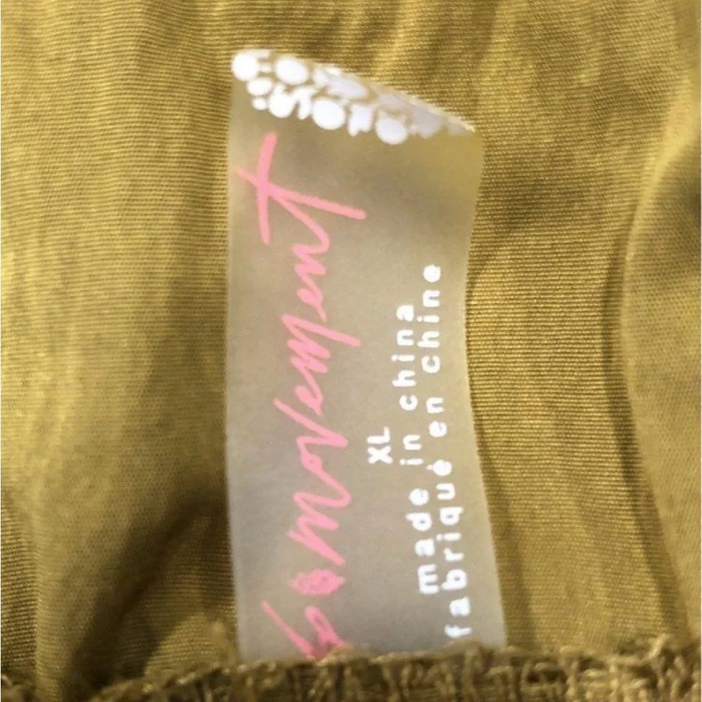 NWT Free People Movement Wide Leg Cinch-Hem Pants | XL | Gold - Picture 6 of 6